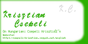 krisztian csepeli business card